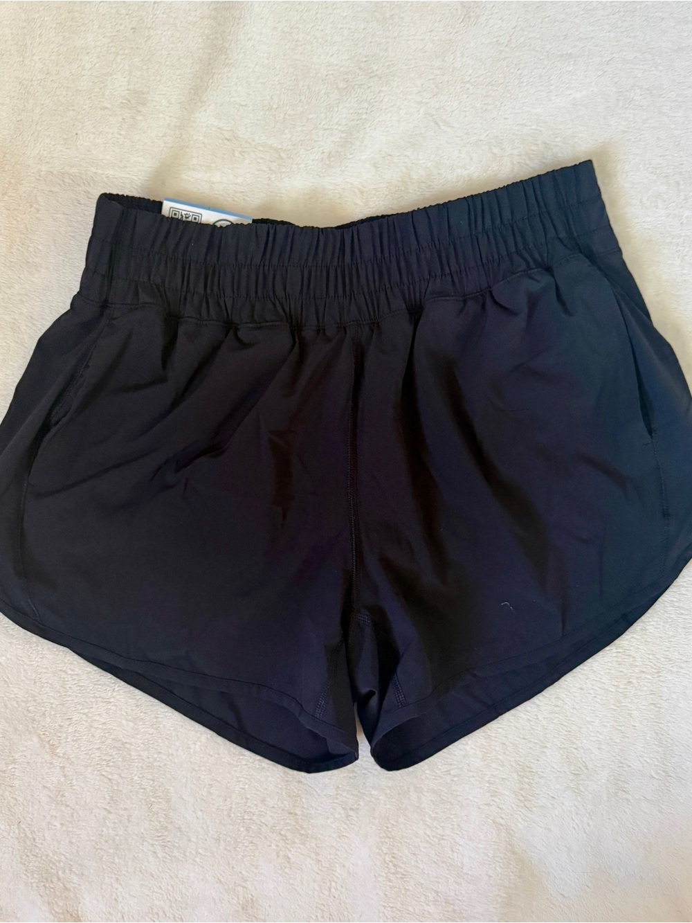NWT Everyday Black Women's Athletic Shorts with Elastic Waistband